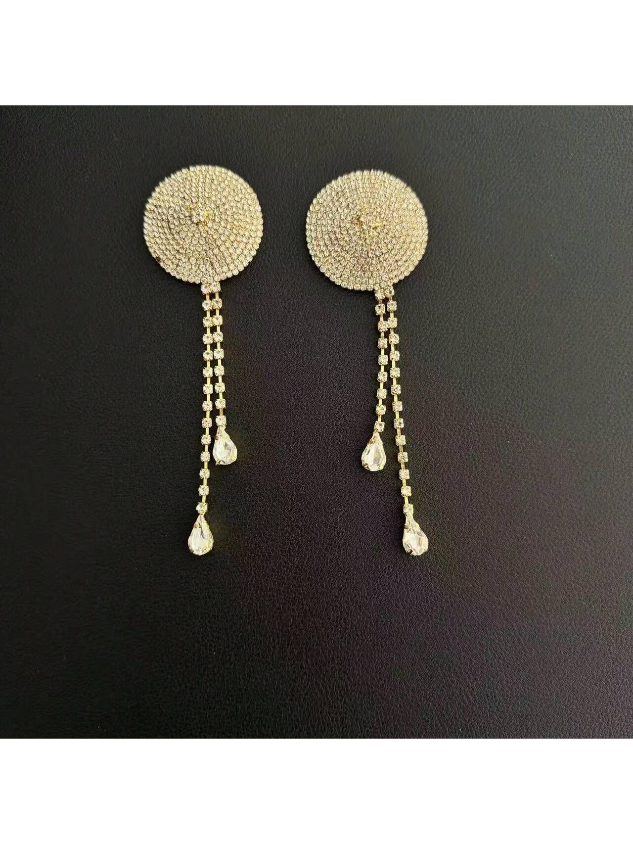 Body Jewelry Rhinestone - ไรน์สโตนสุดเซ็กซี่ คริสตัลประดิษฐ์พู่หรูหราและเซ็กซี่เหมาะสำหรับเป็นของขวัญวันวาเลนไทน์และสวมใส่ตามฤดูกาล