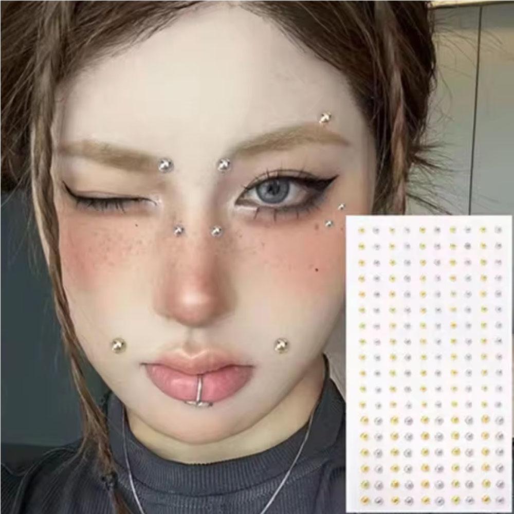 Body Jewelry Belly Button Rings - ชุด 58-180 ชิ้น สติ๊กเกอร์ติดริมฝีปากแบบไม่ต้องเจาะ ติดแน่น ใช้ซ้ำได้