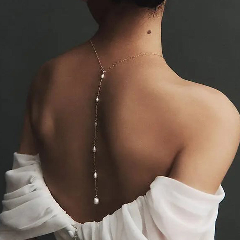 Body Jewelry Retainers - Stonefans Elegant Back Drop จี้มุก Body