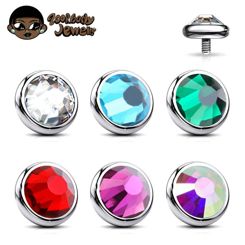 Zoor Body Jewelry - ต่างหูไทเทเนียม ASTM F136 แบบโดมแบน 1 ชิ้น