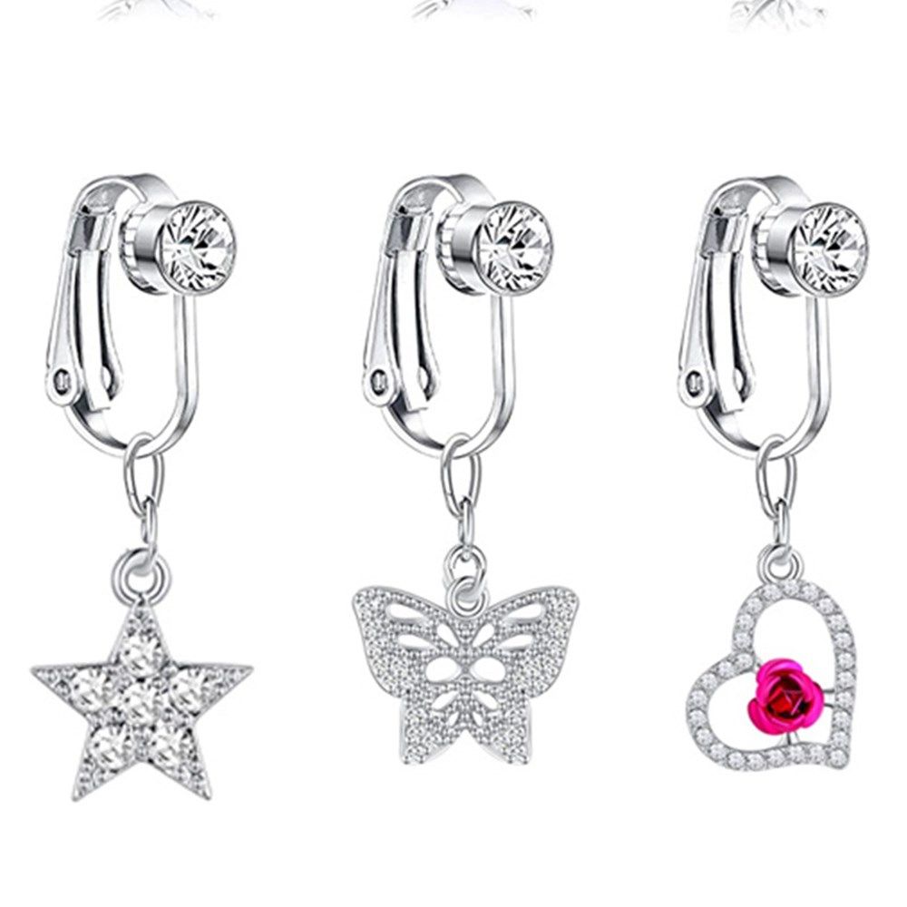 ต่างหูแฟชั่นสำหรับผู้หญิง แบบห - Body Jewelry Belly Button Rings บทวิจารณ์และราคา