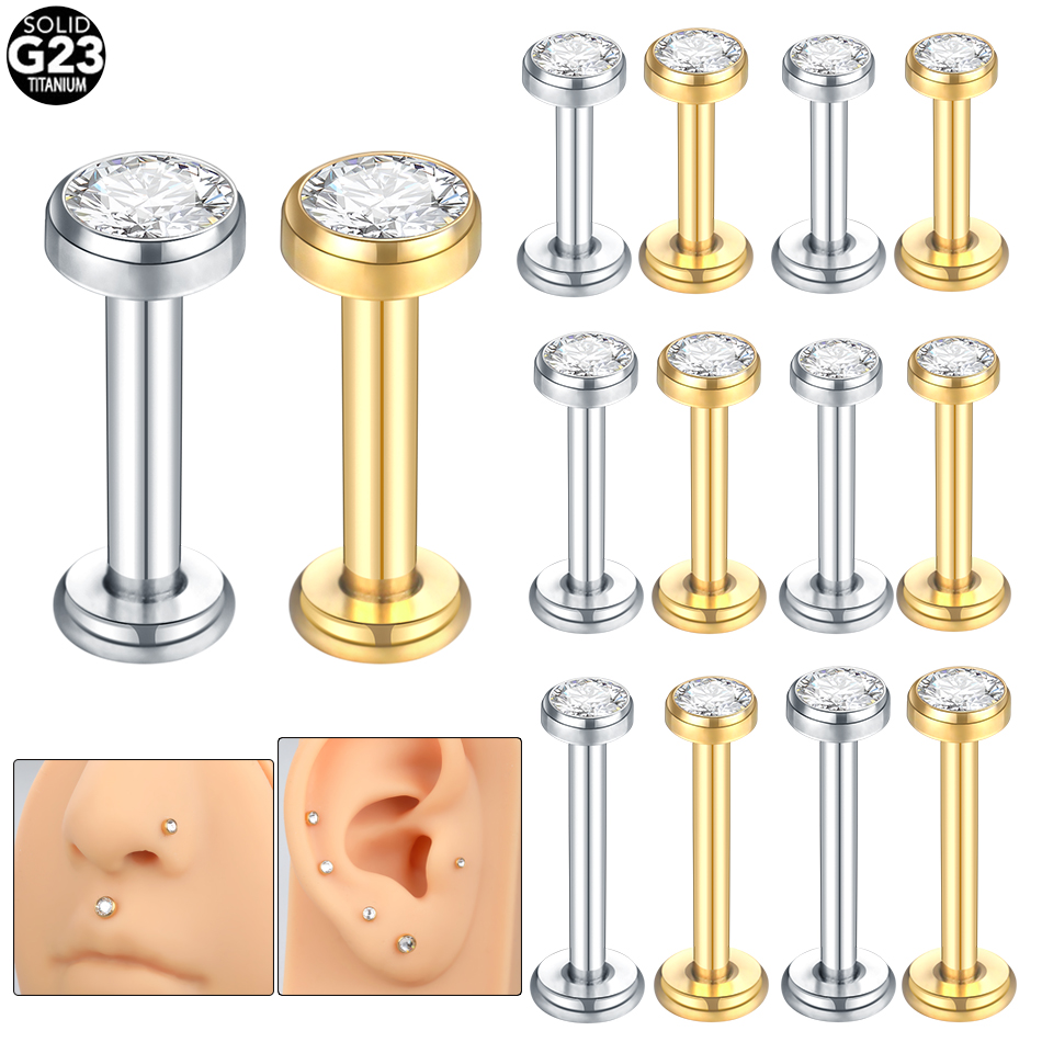 10ชิ้นเจาะห่วงไทเทเนียม G23 16 - Body Jewelry Internally Threaded บทวิจารณ์และราคา