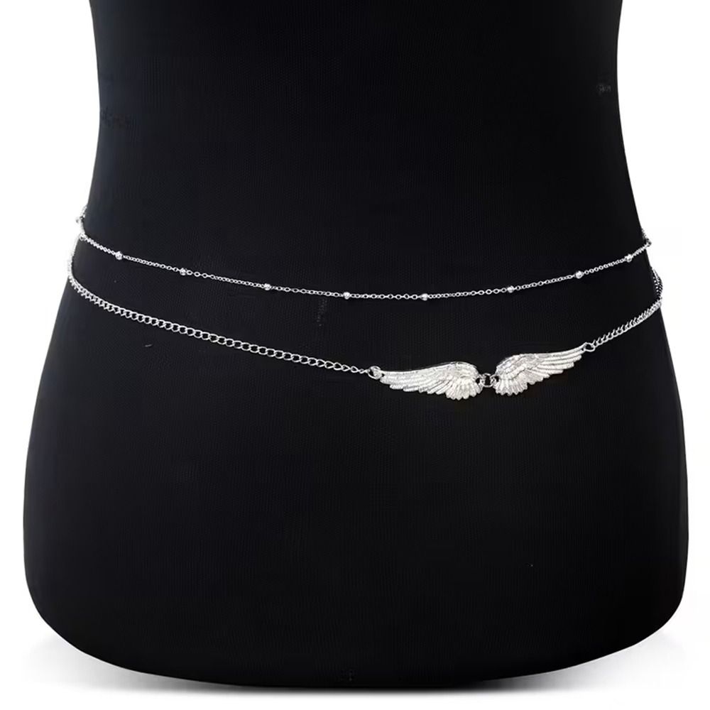 สร้อยคอรูปปีกสองชั้น ดีไซน์หรู - Body Jewelry Outfit บทวิจารณ์และราคา