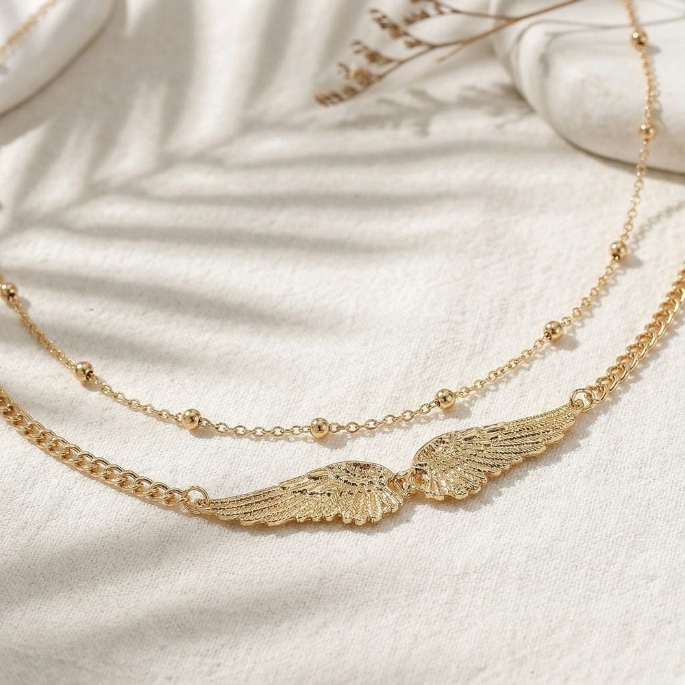 สร้อยคอรูปปีกสองชั้น ดีไซน์หรู - Body Jewelry Outfit บทวิจารณ์และราคา
