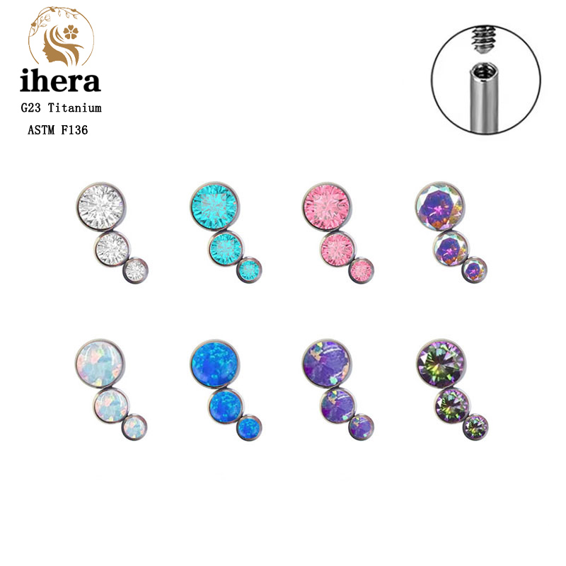 ต่างหูไทเทเนียม G23 ทรงกลมประด - Body Jewelry Internally Threaded บทวิจารณ์และราคา
