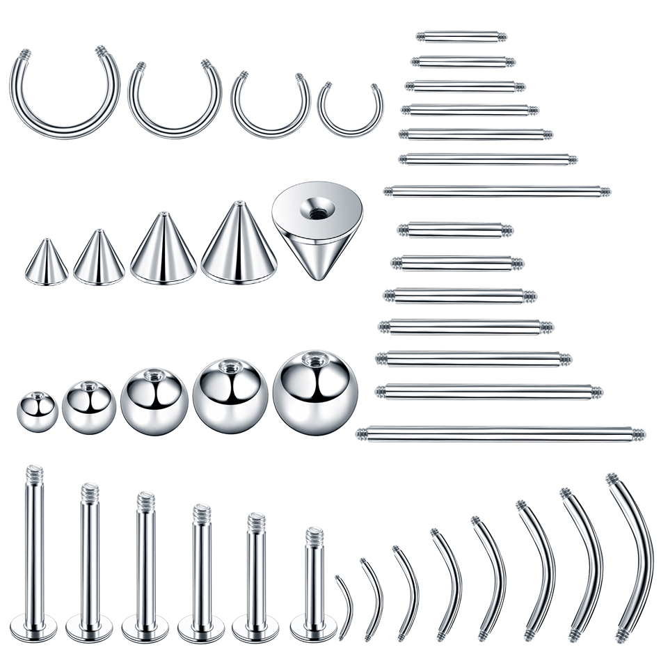 100 ชิ้น/ล็อตเหล็กต่างหู Barbe - Zoor Body Jewelry บทวิจารณ์และราคา