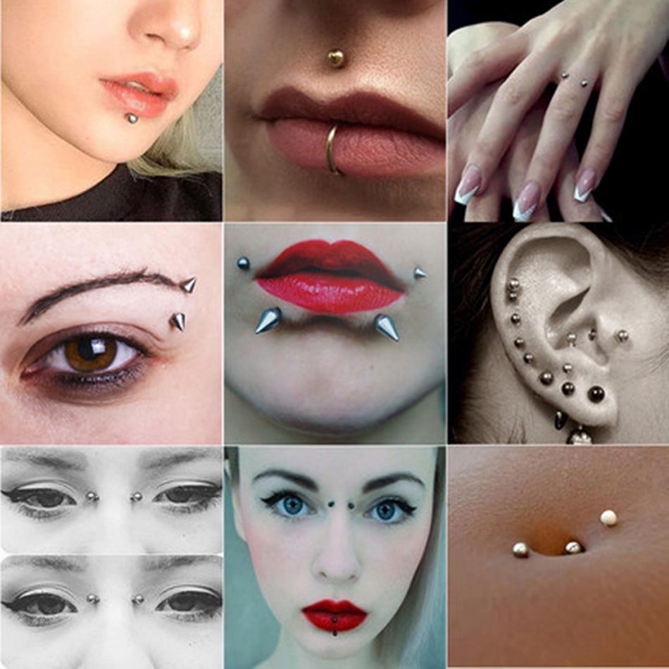 100 ชิ้น/ล็อตเหล็กต่างหู Barbe - Zoor Body Jewelry บทวิจารณ์และราคา