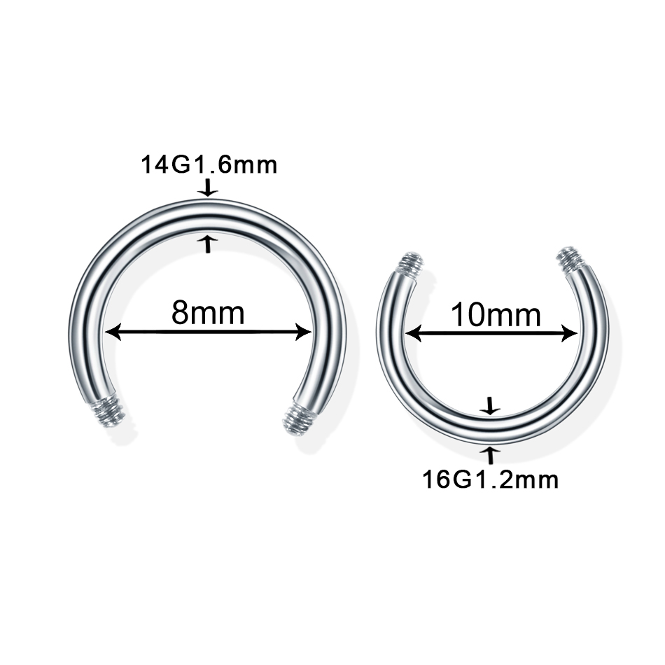 100 ชิ้น/ล็อตเหล็กต่างหู Barbe - Zoor Body Jewelry บทวิจารณ์และราคา