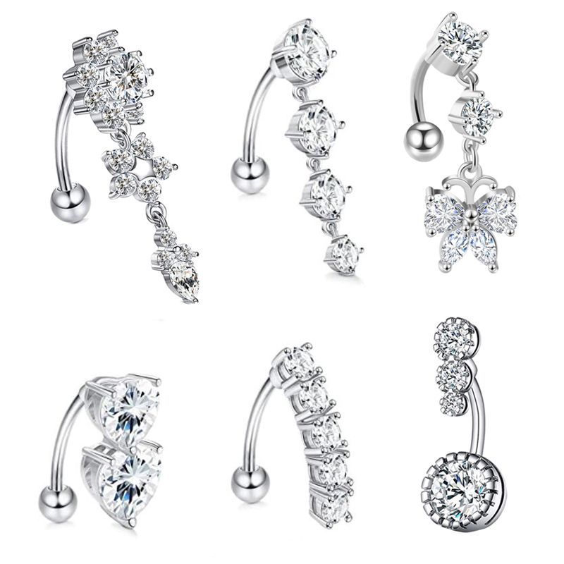 จิวสะดือแบบห้อย จิวสะดือสแตนเล - Body Jewelry Belly Button Rings บทวิจารณ์และราคา
