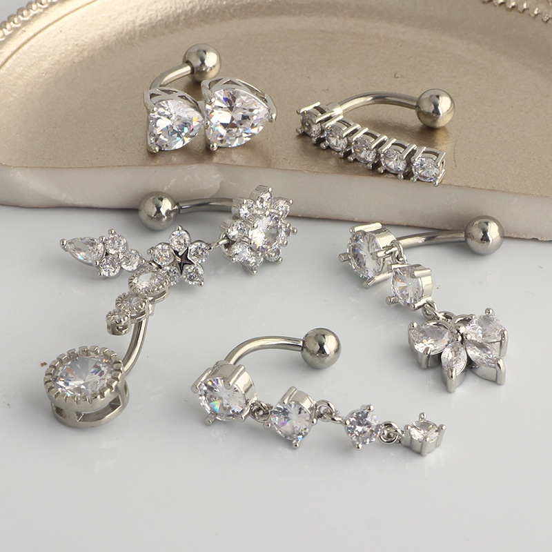 จิวสะดือแบบห้อย จิวสะดือสแตนเล - Body Jewelry Belly Button Rings บทวิจารณ์และราคา