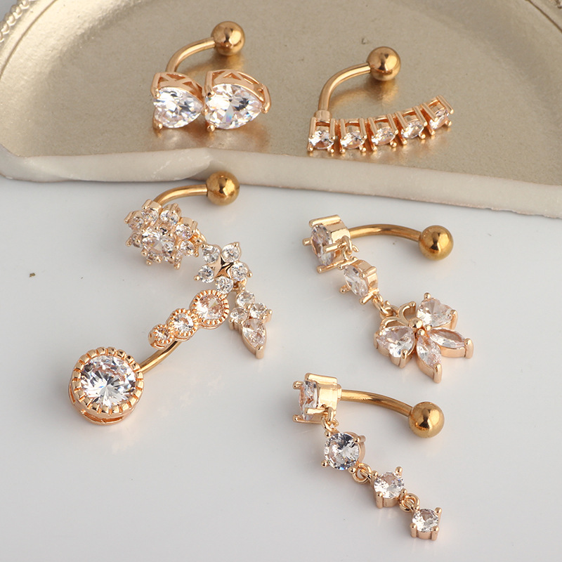จิวสะดือแบบห้อย จิวสะดือสแตนเล - Body Jewelry Belly Button Rings บทวิจารณ์และราคา