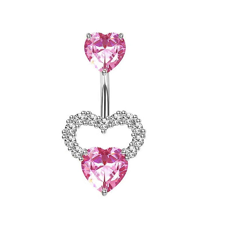 แหวนสะดือรูปมงกุฎสีชมพู 1 ชิ้น - Body Jewelry Belly Button Rings บทวิจารณ์และราคา