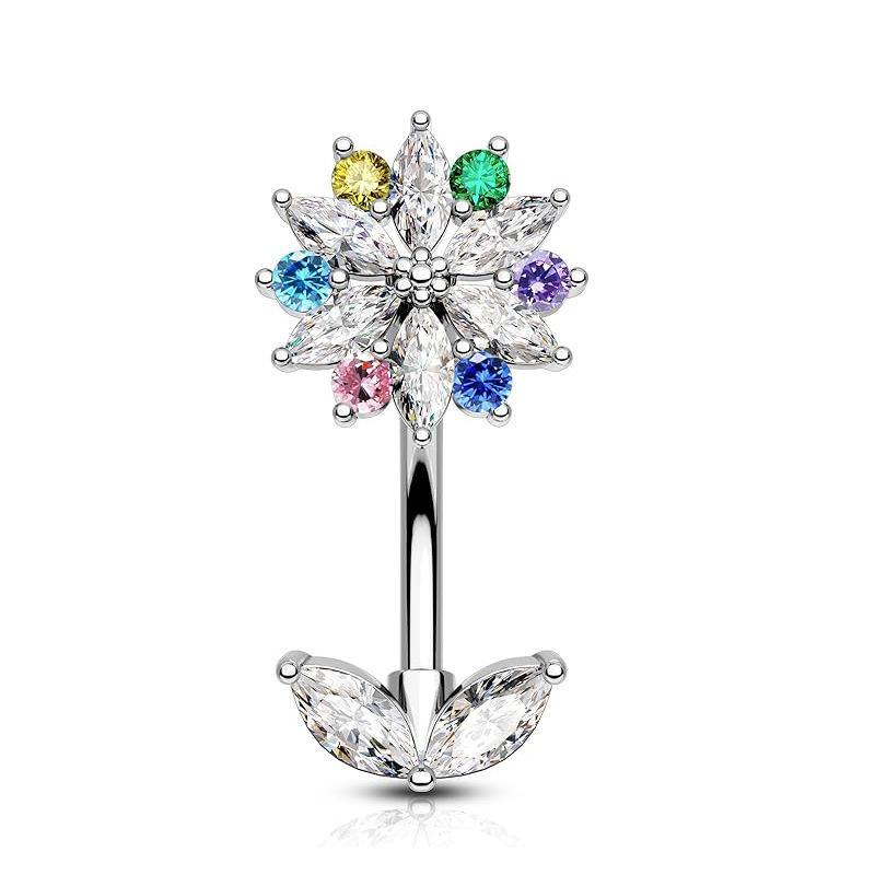 แหวนสะดือสแตนเลสสตีล Y2K สีสัน - Body Jewelry Belly Button Rings บทวิจารณ์และราคา