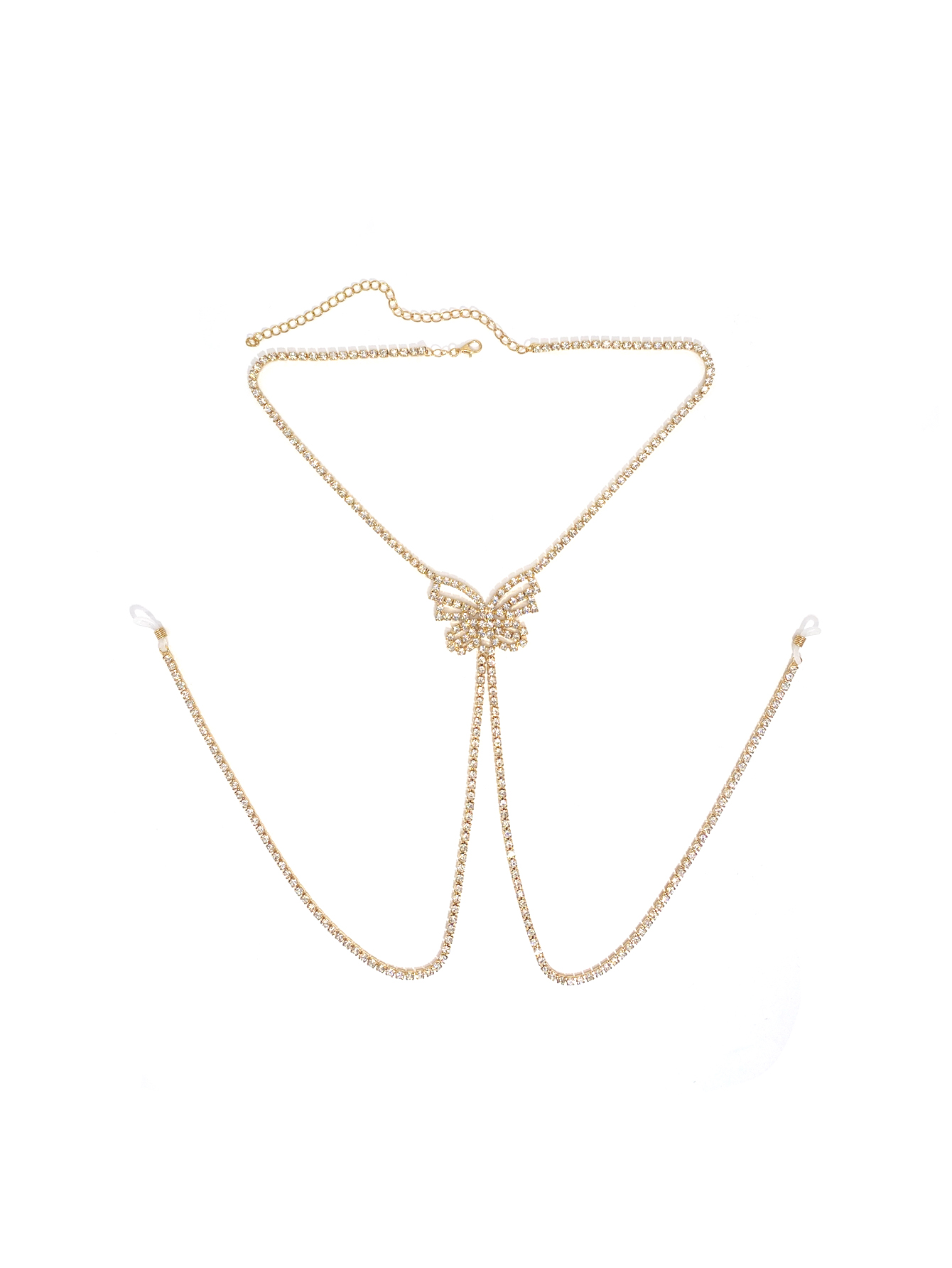 ห่วงโซ่ปลายผีเสื้อพู่ห้อยแบบไม - Body Jewelry Rhinestone บทวิจารณ์และราคา