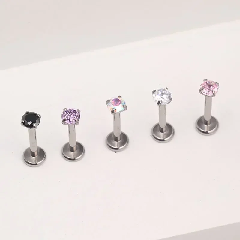 1 ชิ้น G23 ไทเทเนียมเจาะ CZ อั - Body Jewelry Internally Threaded บทวิจารณ์และราคา