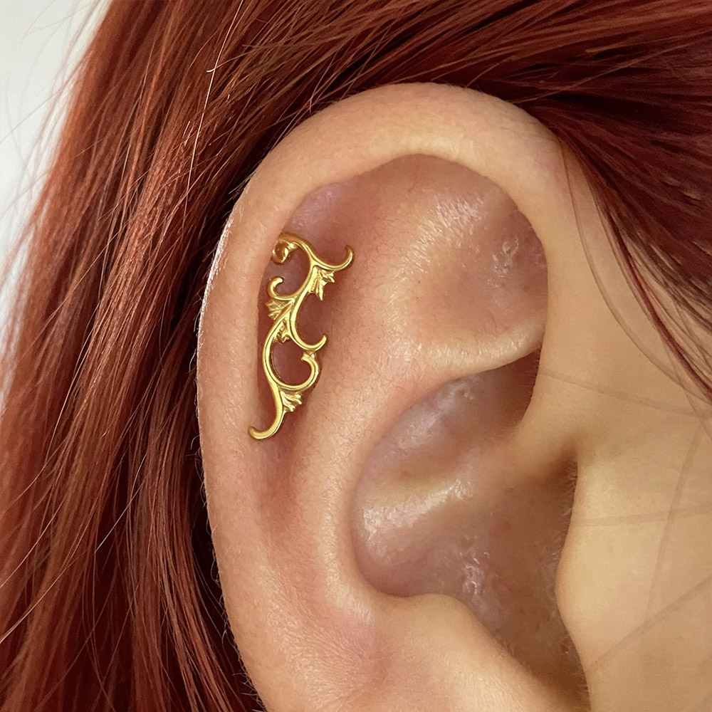 จิวเจาะหูแบบติดกระดูกอ่อนรูปเถ - Zoor Body Jewelry บทวิจารณ์และราคา