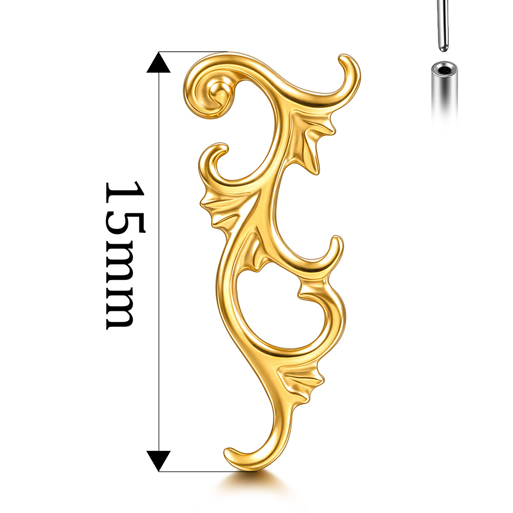 จิวเจาะหูแบบติดกระดูกอ่อนรูปเถ - Zoor Body Jewelry บทวิจารณ์และราคา