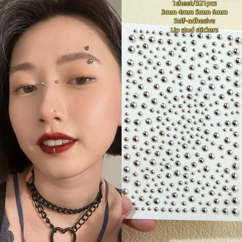 321pcs ไม่เจาะ Lip Studs สติกเ - Body Jewelry Belly Button Rings บทวิจารณ์และราคา