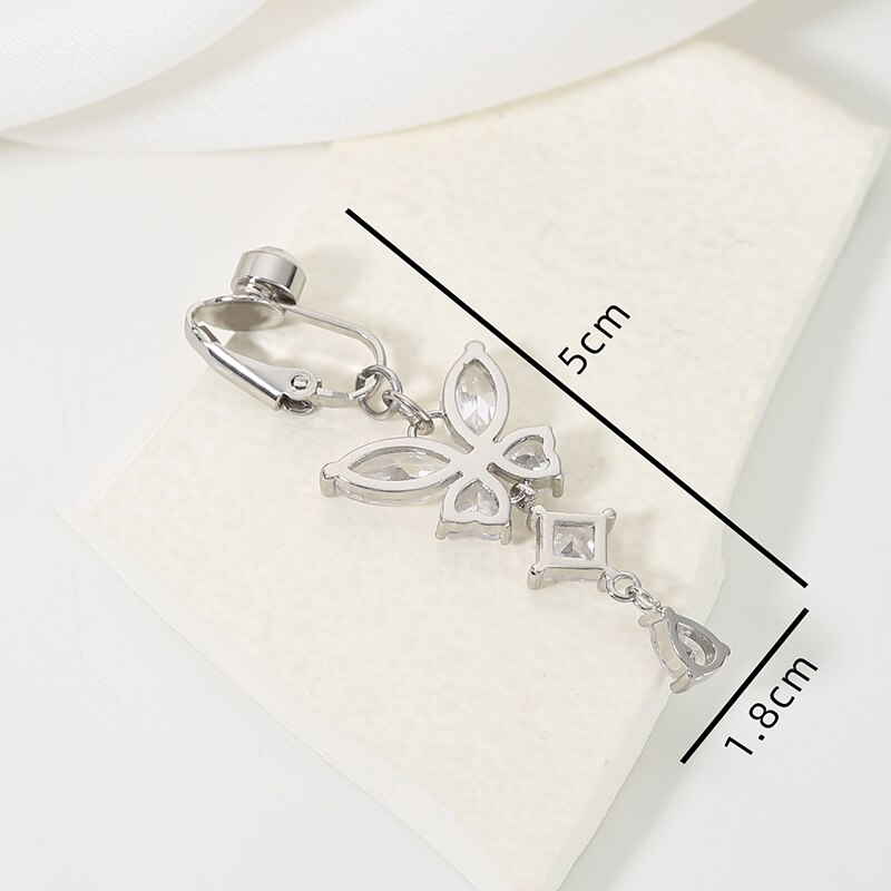 คลิปบนแหวนปุ่มท้องรูปผีเสื้อทอ - Body Jewelry Belly Button Rings บทวิจารณ์และราคา
