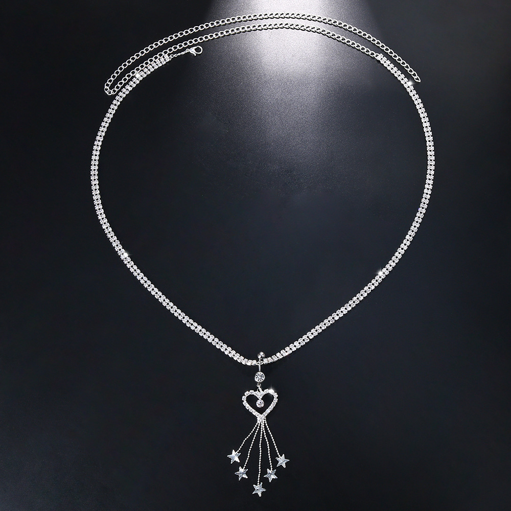 GLAMing Boho Heart Dangle Rhin - Body Jewelry Belly Button Rings บทวิจารณ์และราคา