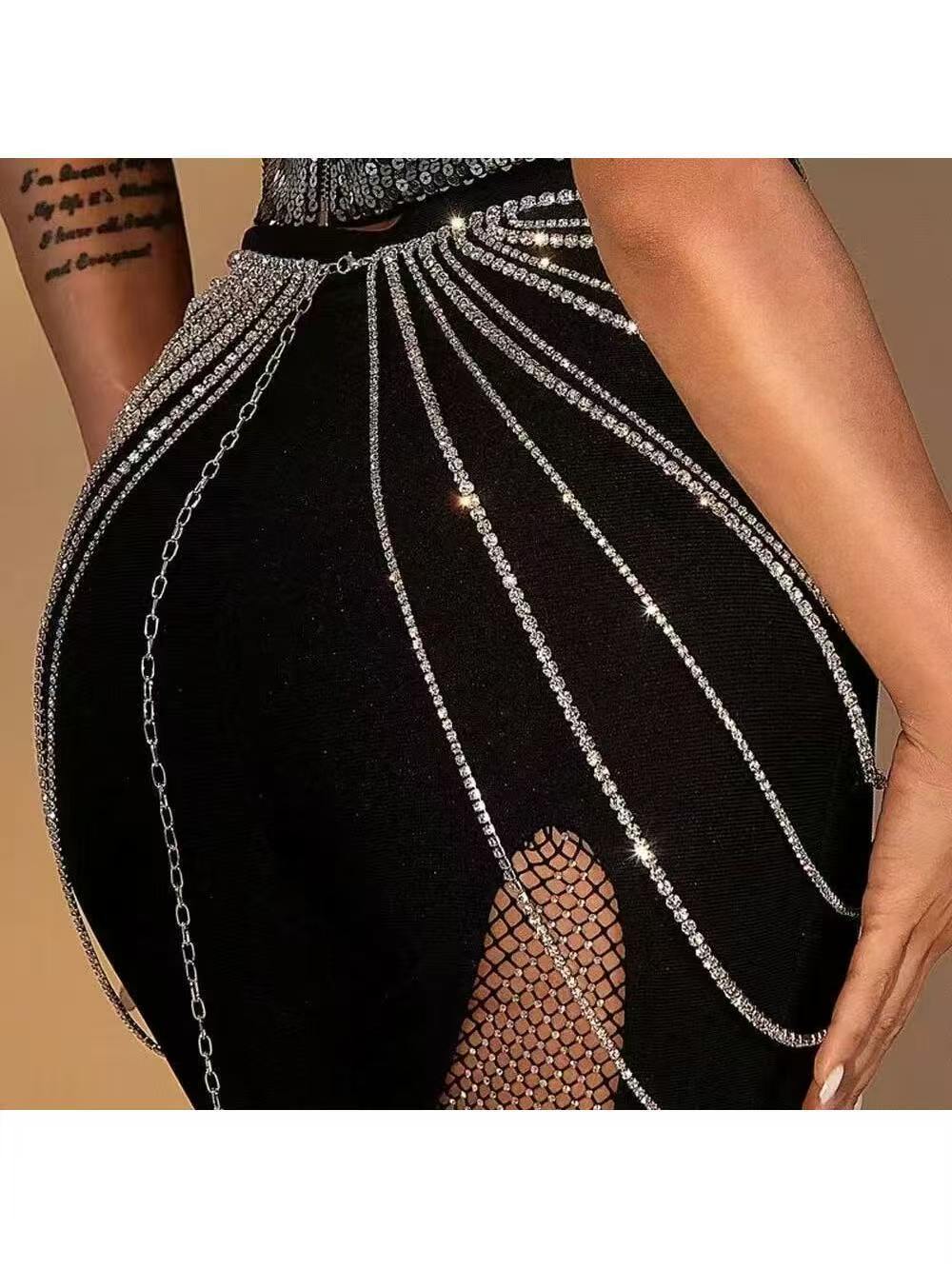 ชุดเดรสออกงานหรูหราประดับโซ่คร - Body Jewelry Europe บทวิจารณ์และราคา