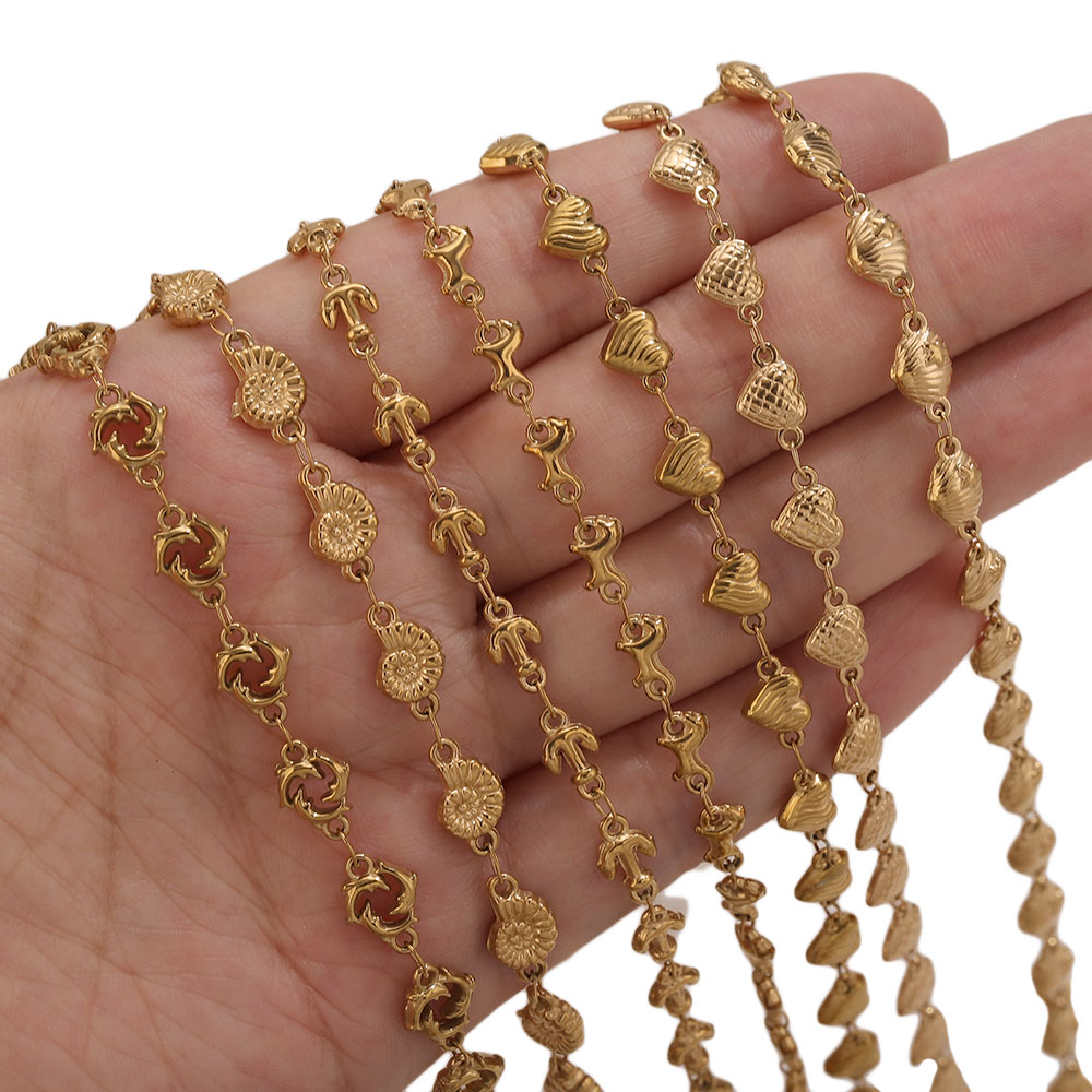 โซ่สแตนเลสเคลือบทอง PVD 1M ลาย - Body Jewelry Outfit บทวิจารณ์และราคา