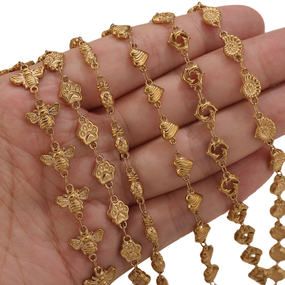 โซ่สแตนเลสเคลือบทอง PVD 1M ลาย - Body Jewelry Outfit บทวิจารณ์และราคา