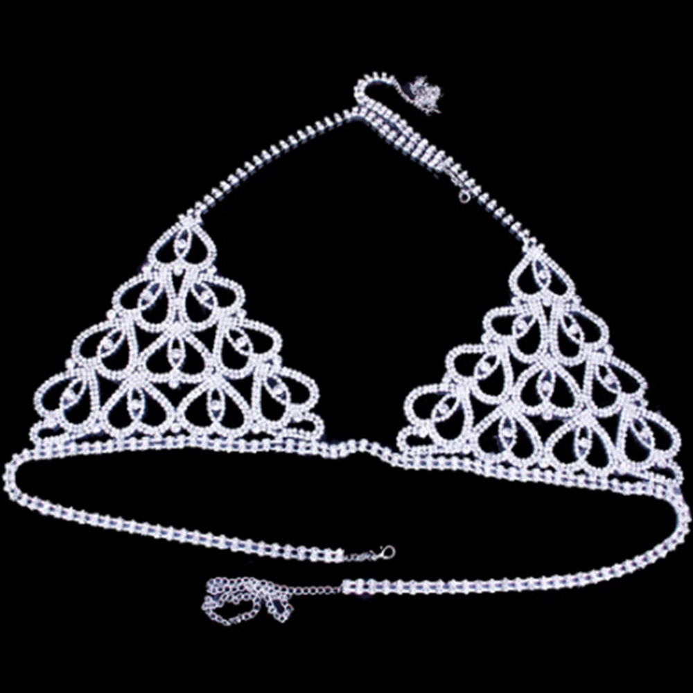 แฟชั่น Rhinestone Heart Bra ชุ - Body Jewelry Retainers บทวิจารณ์และราคา