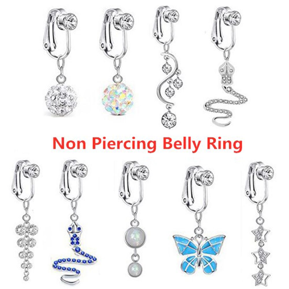 เครื่องประดับผู้หญิง ต่างหูแบบ - Body Jewelry Belly Button Rings บทวิจารณ์และราคา