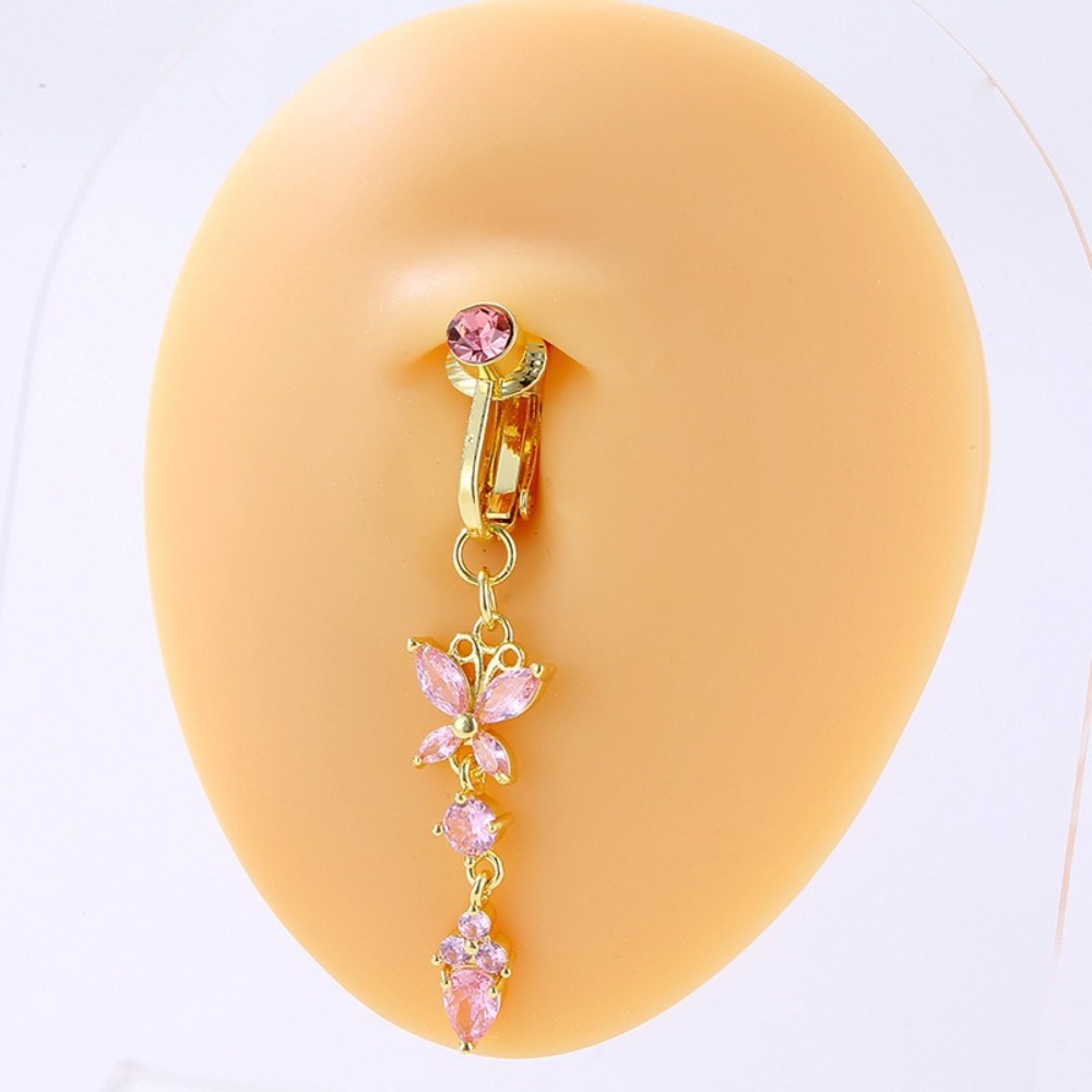 คลิปหนีบสะดือลายผีเสื้อ ประดับ - Body Jewelry Belly Button Rings บทวิจารณ์และราคา