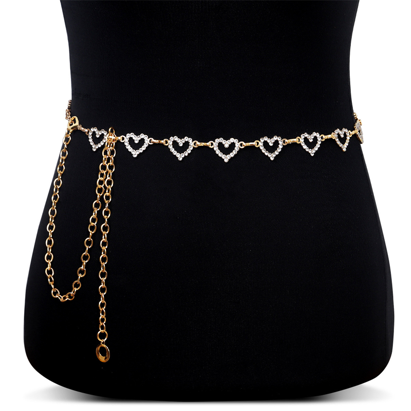 เข็มขัดคาดเอวรูปหัวใจประดับเพช - Body Jewelry Outfit บทวิจารณ์และราคา