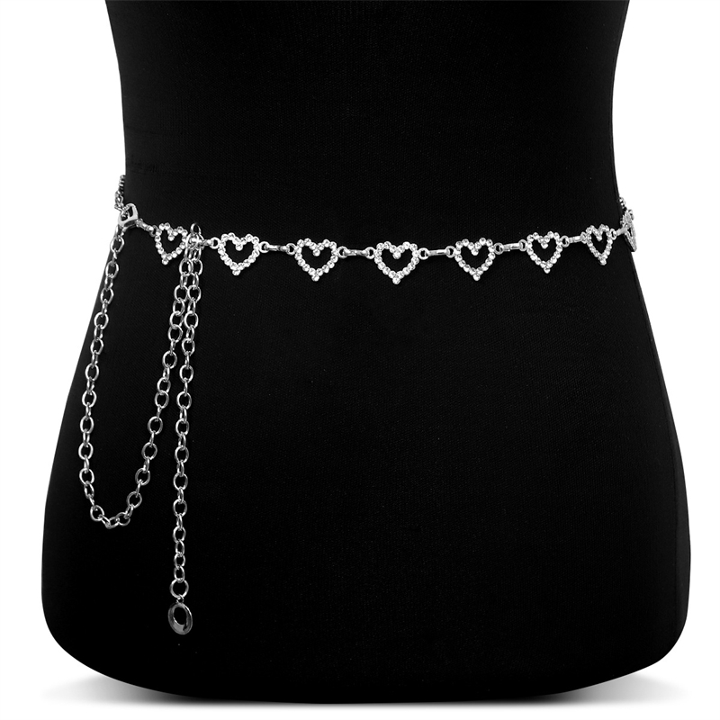 เข็มขัดคาดเอวรูปหัวใจประดับเพช - Body Jewelry Outfit บทวิจารณ์และราคา