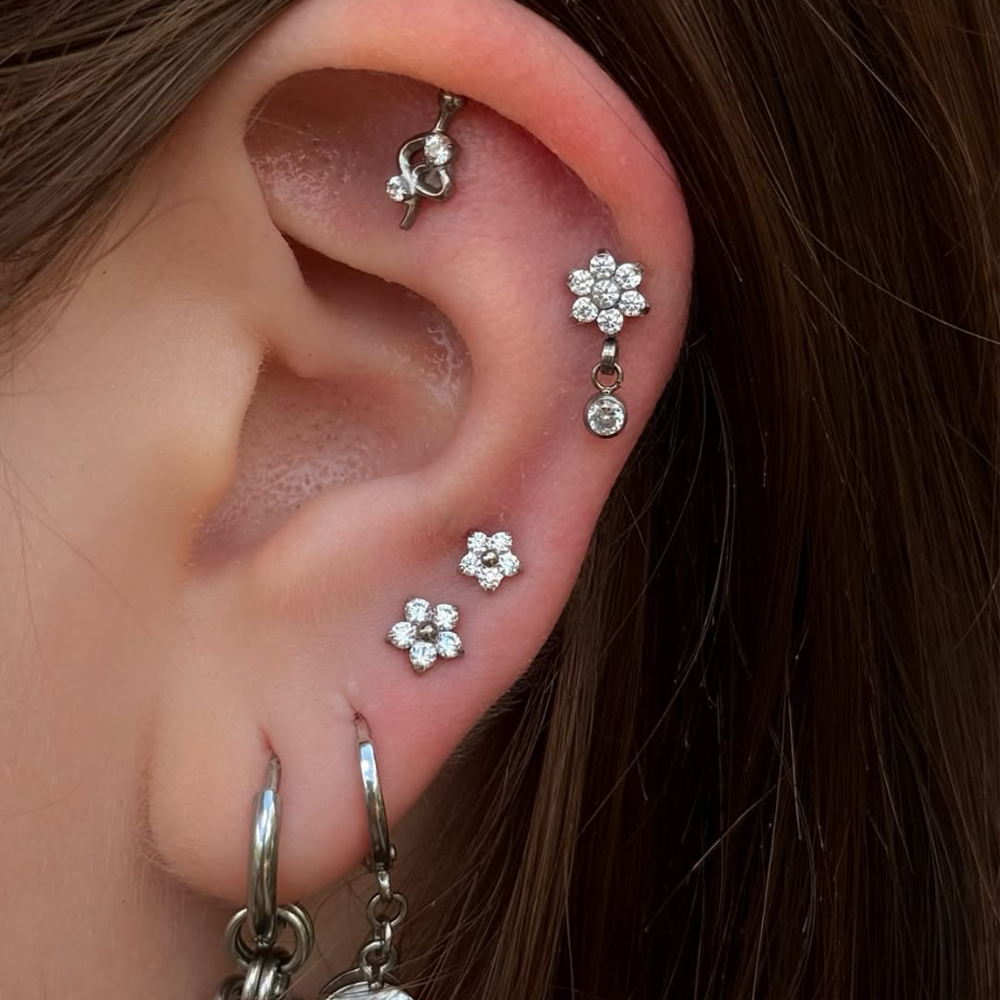 จิวเจาะหูไทเทเนียม G23 แบบห้อย - Zoor Body Jewelry บทวิจารณ์และราคา