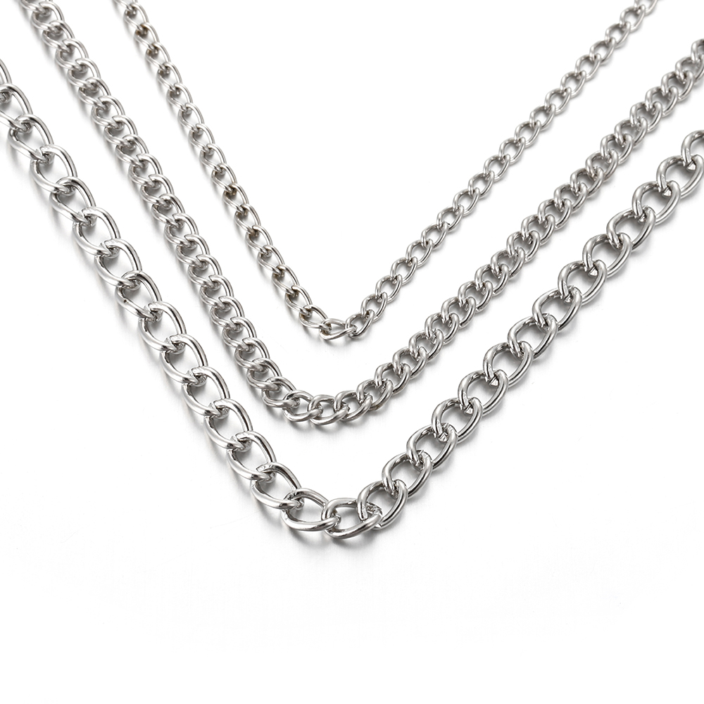 โซ่โลหะแบนรูปวงรีขนาด 2 เมตร 2 - Body Jewelry Outfit บทวิจารณ์และราคา