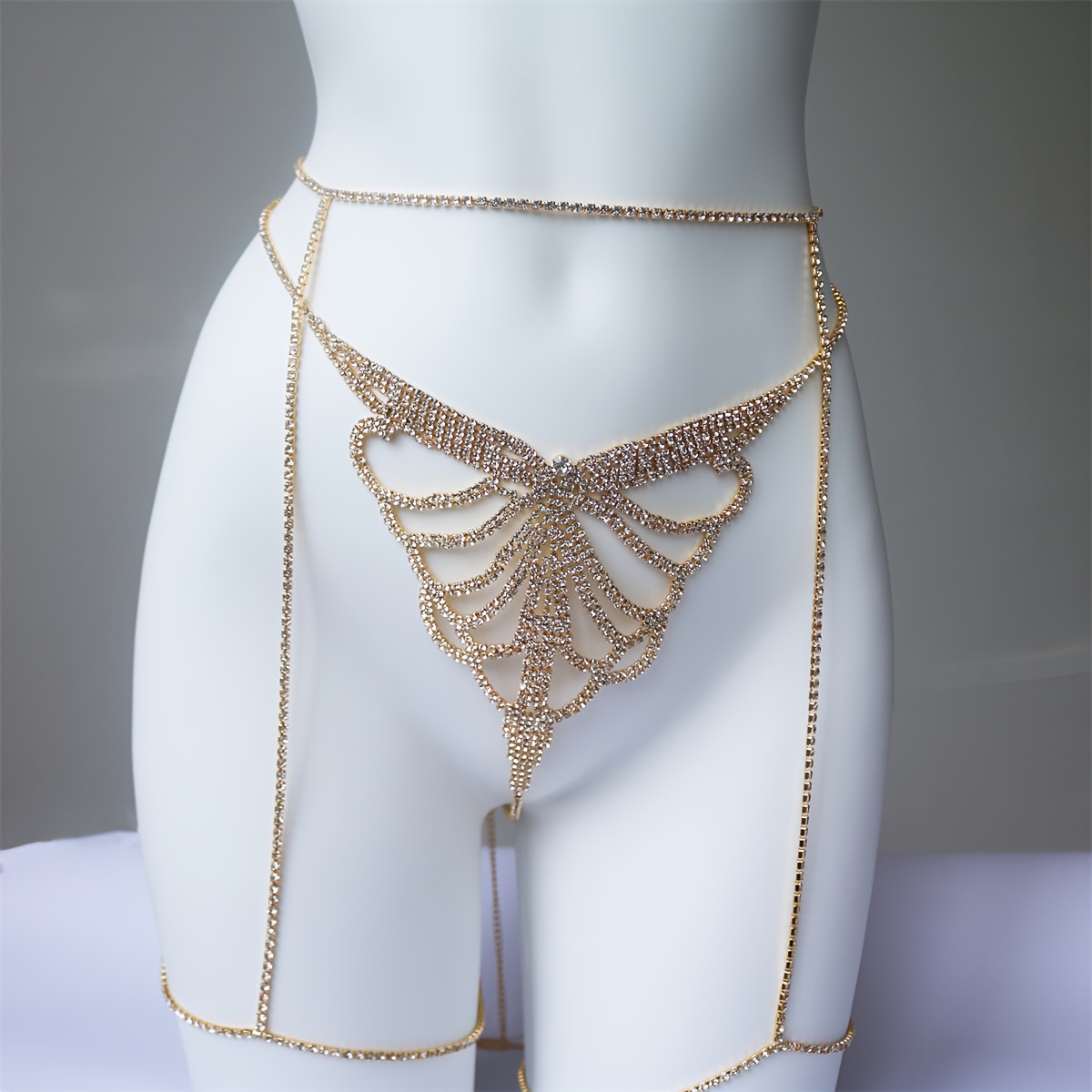สร้อยคอประดับพลอยเทียมแบบหลายช - Body Jewelry Rhinestone บทวิจารณ์และราคา