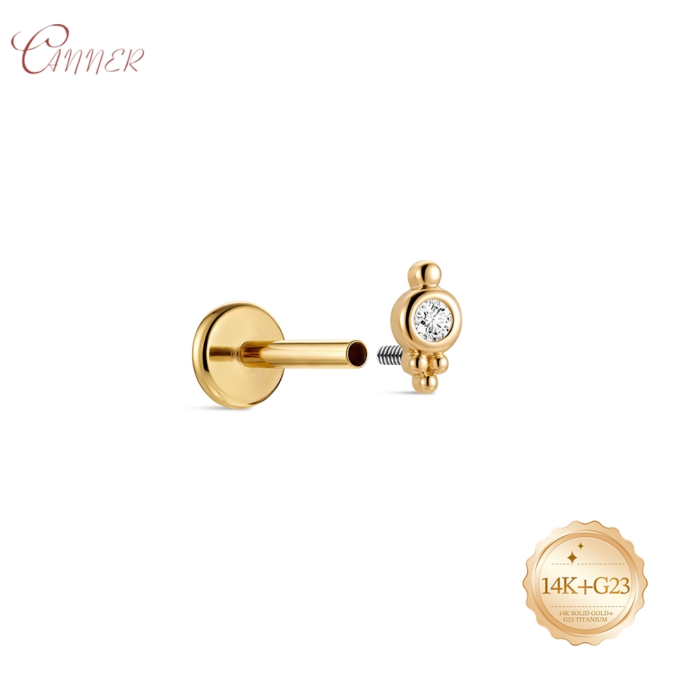 ต่างหูทองคำแท้ 14K แบบเกลียวใน - Body Jewelry Internally Threaded บทวิจารณ์และราคา